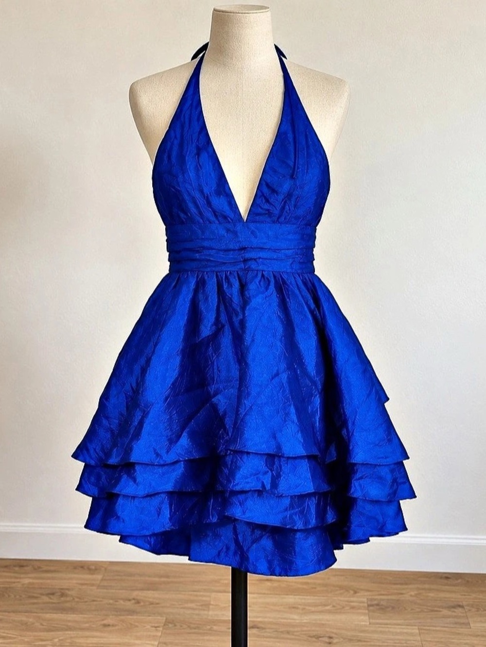 Lucy in the Sky Blue Halter Mini Dress Like New